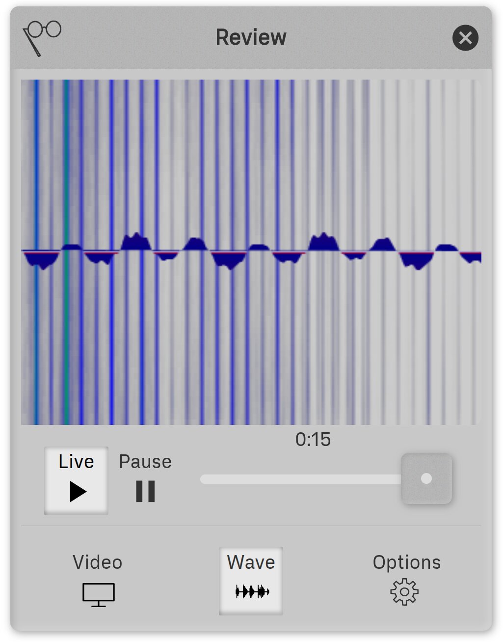Review waveform tab